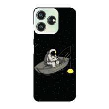 Силіконовый Чохол з принтом "Космонавти" на ZTE Blade V50 Design – Космонавт на рибалці