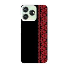 Силиконовый Чехол на ZTE Blade V50 Design (Красная Вышиванка)
