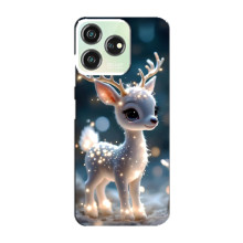 Яскравий чохол для ZTE Blade V50 Design з Зимові Оленята – Блискуче оленятко