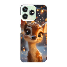 Яскравий чохол для ZTE Blade V50 Design з Зимові Оленята – Оленятко серед герлянд