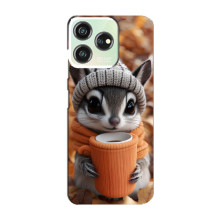 Печатный чехол «Зверята с кофе» для ZTE Blade V50 Design