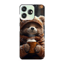Печатный чехол «Зверята с кофе» для ZTE Blade V50 Design – Мишка с кофе