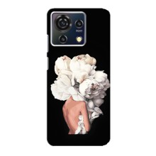 Чехлы (ART) Цветы на ZTE Blade V50 Vita (VPrint) (Белые цветы)