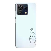 Чохол (Знак сердечка) для ZTE Blade V50 Vita – Сердечко на блакитному