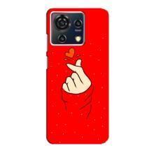 Чохол (Знак сердечка) для ZTE Blade V50 Vita – Сердечко на червоному