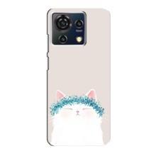 Чехол на тематику: Коты для ZTE Blade V50 Vita – Белый котик