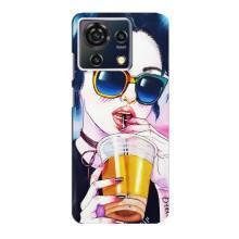 Чехол с картинкой Модные Девчонки ZTE Blade V50 Vita (Девушка с коктейлем)