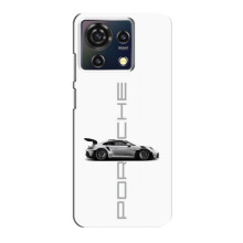 Чохол з авто Порше для ZTE Blade V50 Vita – білий порше