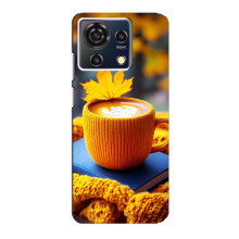 Чехол с уникальным дизайном «Осень с кофе» для ZTE Blade V50 Vita – Кофе с жёлтым