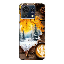 Чехол с уникальным дизайном «Осень с кофе» для ZTE Blade V50 Vita – Осенне-зимнее кофе
