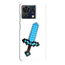 Чехлы для ZTE Blade V50 Vita (Персонажи Майн Крафт) (Меч)