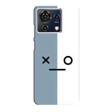 Силиконовые Чехлы (смешные стикеры) для ZTE Blade V50 Vita – Серо-белый