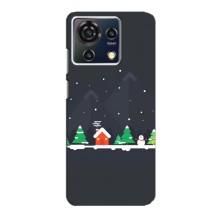Силиконовый бампер на рождество для ZTE Blade V50 Vita (Город зимний)