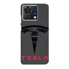 Силіконовий бампер з картинкою машини на ZTE Blade V50 Vita – Logo TESLA