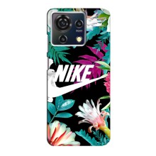 Силиконовый Чехол на ZTE Blade V50 Vita с картинкой Nike (Цветочный Nike)