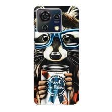 Силиконовый Чехол с Енотами на ZTE Blade V50 Vita – Енот в очках