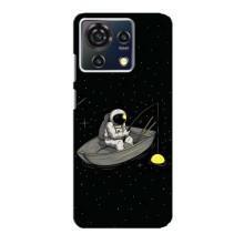 Силиконовый Чехол с принтом "Космонавты" на ZTE Blade V50 Vita – Космонавт на рыбалке