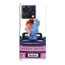 Силиконовый Чехол на ZTE Blade V50 Vita с картинкой Стильных Девушек (Девушка на машине)