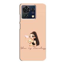 Силиконовый Чехол на ZTE Blade V50 Vita с картинкой Стильных Девушек (С собакой)