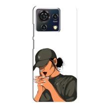 Силиконовый Чехол на ZTE Blade V50 Vita с картинкой Стильных Девушек (В зеленом)