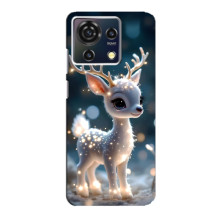 Яркий чехол для ZTE Blade V50 Vita с Зимними Оленятами – Блистающий оленёнок