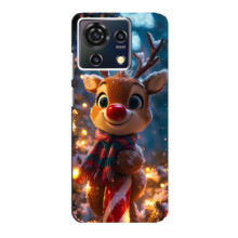 Яркий чехол для ZTE Blade V50 Vita с Зимними Оленятами – Олень в шарфе