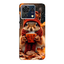 Друкований чохол 'Звірята з кавою' для ZTE Blade V50 Vita – Білка з кавою