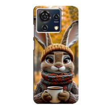 Друкований чохол 'Звірята з кавою' для ZTE Blade V50 Vita – Зайчик з кавою