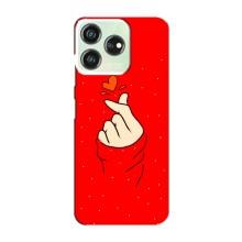 Чехлы (Знак сердечка) на ZTE Blade V50 – Сердце на красном
