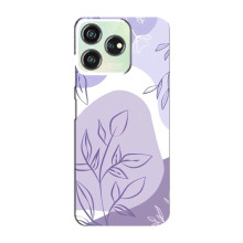 Силконовий чохол з принтом в квітах на ZTE Blade V50 – Фіолетовий дизайн