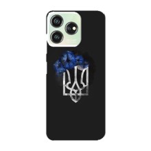 Чехол с украинским гербом на ZTE Blade V50 – Герб с цветком