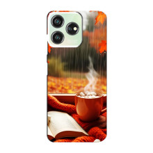 Чохол з унікальним дизайном 'Осінь з кавою' для ZTE Blade V50 – Кава і дощ