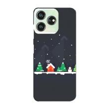 Силиконовый бампер на рождество для ZTE Blade V50 (Город зимний)