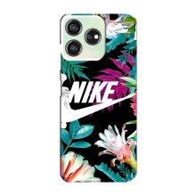 Силиконовый Чехол на ZTE Blade V50 с картинкой Nike (Цветочный Nike)