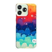 Силиконовый чехол с котиком для ZTE Blade V50 – Mew