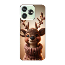 Яскравий чохол для ZTE Blade V50 з Зимові Оленята – Олень в светрі