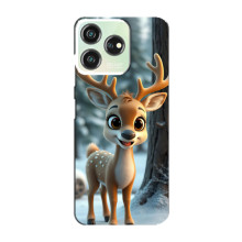 Яскравий чохол для ZTE Blade V50 з Зимові Оленята – Оленятко в лісі