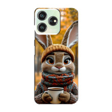 Друкований чохол 'Звірята з кавою' для ZTE Blade V50 – Зайчик з кавою