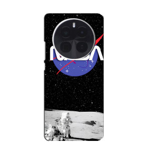 Силиконовый бампер с принтом "Наса" на ZTE Blade V70 Max – Nasa на луне