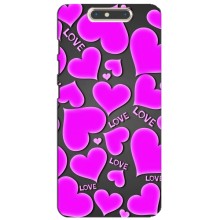 Чехлы для любимой на ЗТЕ Блейд В8 (VPrint) (Pink hearts)
