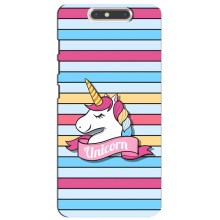 Чехол для ЗТЕ Блейд В8 - (Единорожки - Новинки) (AlphaPrint) (Unicorn)