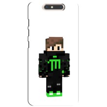 Чехлы для ZTE Blade V8 (Персонажи Майн Крафт) (Зеленый мальчик)