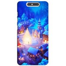 Рождественские Чехлы для ZTE Blade V8 (VPrint) (Рождественский город)