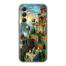 Чехол с картинками Майнкрафт для <td>ЗИТЭ Блейд В80 Макс 
 – Город Майнкрафт
