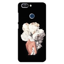 Чехлы (ART) Цветы на ZTE Blade V9 (VPrint) (Белые цветы)