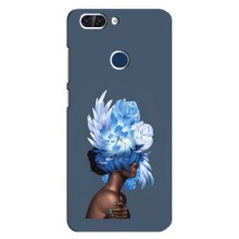 Чехлы (ART) Цветы на ZTE Blade V9 (VPrint) (Цветы на голове)