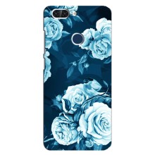 Чехлы (ART) Цветы на ZTE Blade V9 (VPrint) (Голубые Бутоны)
