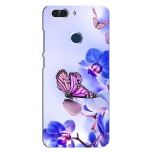 Чехлы с Цветами для ZTE Blade V9 (VPrint) (Бабочка на цветочке)
