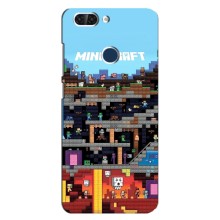 Чехол Майнкрафт на ZTE Blade V9 (AlphaPrint) Minecraft (фон Minecraft)