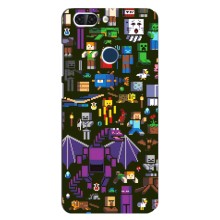 Чехол Майнкрафт на ZTE Blade V9 (AlphaPrint) Minecraft (Коллаж Майнкрафт)